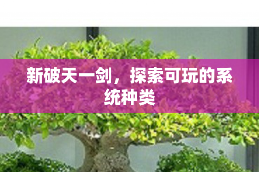 探索可玩的系统种类图片