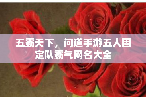 问道手游五人固定队霸气网名大全图片
