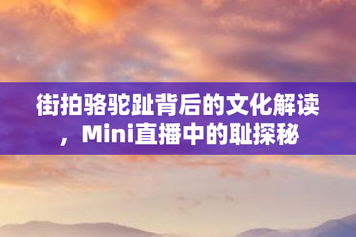 街拍骆驼趾背后的文化解读图片