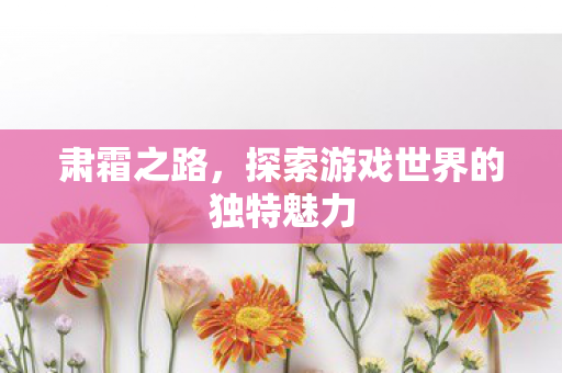 探索游戏世界的独特魅力图片