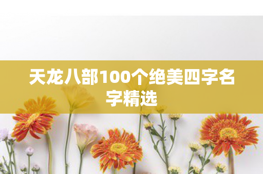 天龙八部100个绝美四字名字精选图片