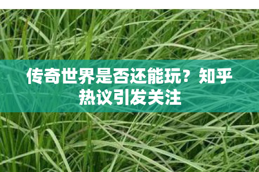 传奇世界是否还能玩图片