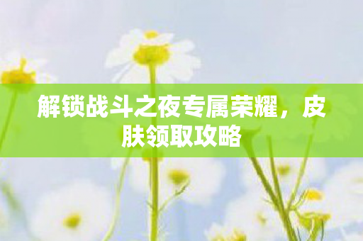 解锁战斗之夜专属荣耀图片