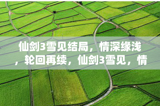 仙剑3雪见结局,情深缘浅,轮回再续,仙剑3雪见,情深缘浅,轮回再续的宿命 仙剑3雪见结局,情深缘浅,轮回再续,仙剑3雪见,情深缘浅,轮回再续的宿命