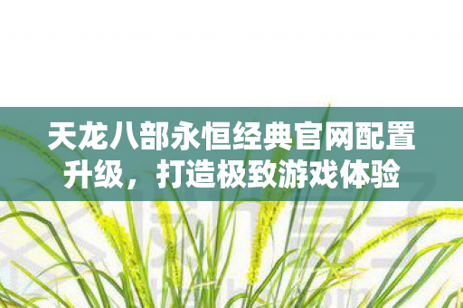 天龙八部永恒经典官网配置升级图片