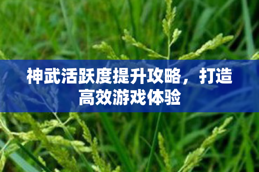 神武活跃度提升攻略图片