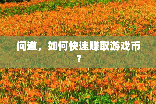 如何快速赚取游戏币图片