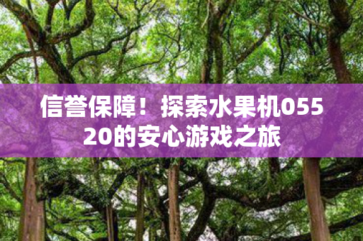 信誉保障！探索水果机05520的安心游戏之旅