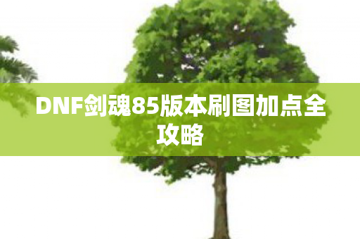DNF剑魂85版本刷图加点全攻略图片