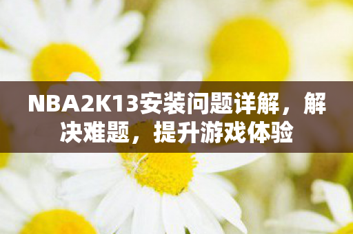 NBA2K13安装问题详解图片