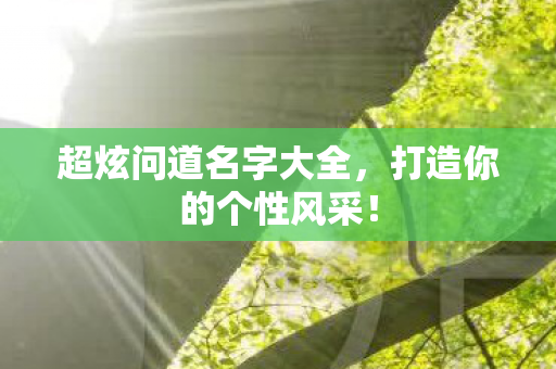 超炫问道名字大全图片
