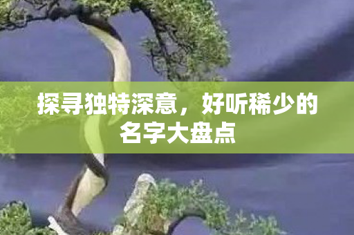 好听稀少的名字大盘点图片