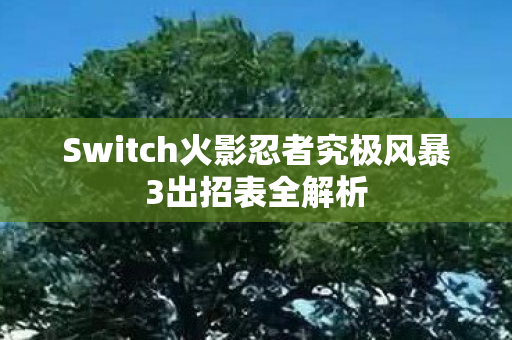 Switch火影忍者究极风暴3出招表全解析图片