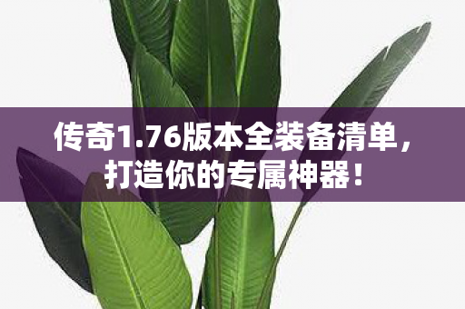 76版本全装备清单图片