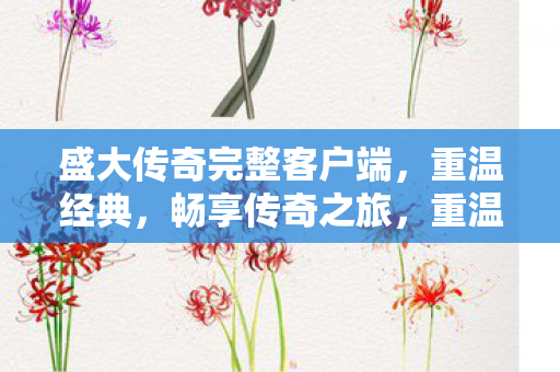 畅享盛大传奇完整客户端之旅图片