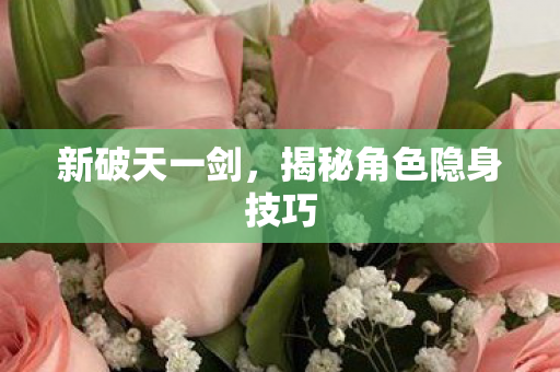 揭秘角色隐身技巧图片