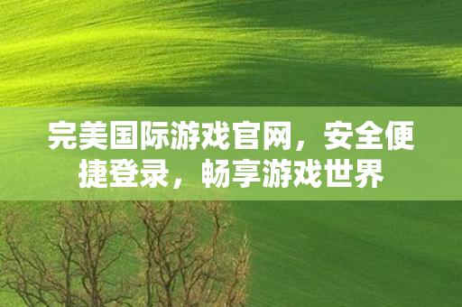 完美国际游戏官网图片