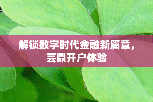 解锁数字时代金融新篇章图片