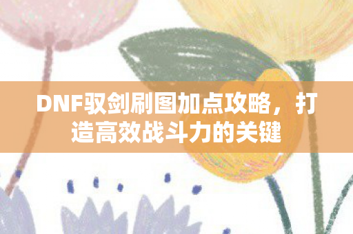 DNF驭剑刷图加点攻略图片
