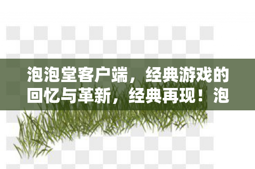 泡泡堂客户端,经典游戏的回忆与革新,经典再现!泡泡堂客户端带来回忆与革新 泡泡堂客户端,经典游戏的回忆与革新,经典再现!泡泡堂客户端带来回忆与革新