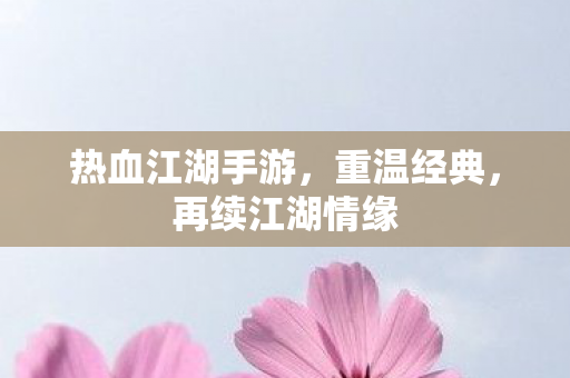 热血江湖手游图片