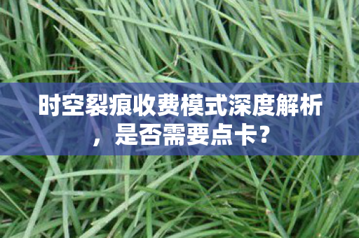 时空裂痕收费模式深度解析图片