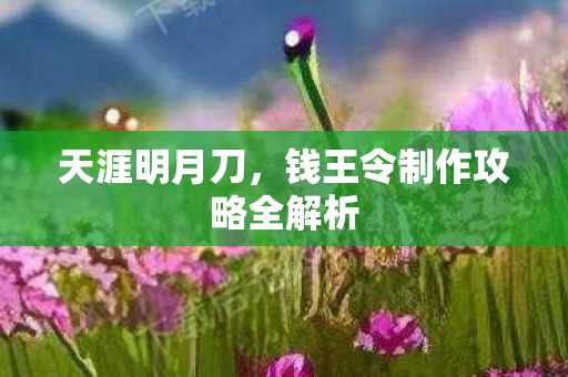 钱王令制作攻略全解析图片