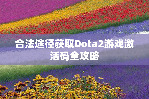 合法途径获取Dota2游戏激活码全攻略图片