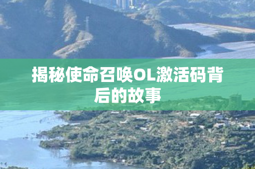 揭秘使命召唤OL激活码背后的故事图片