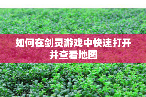 如何在剑灵游戏中快速打开并查看地图图片
