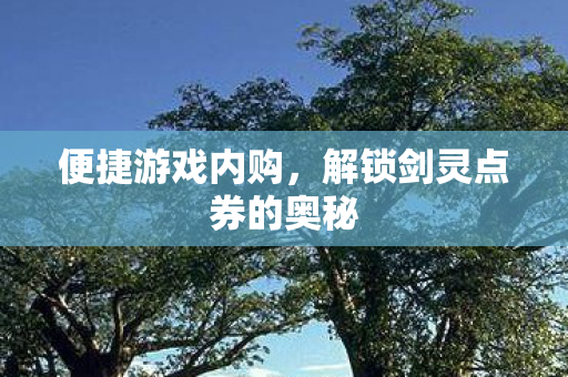 解锁剑灵点券的奥秘图片
