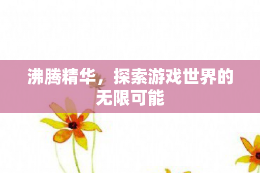 沸腾精华,探索游戏世界的无限可能 沸腾精华,探索游戏世界的无限可能