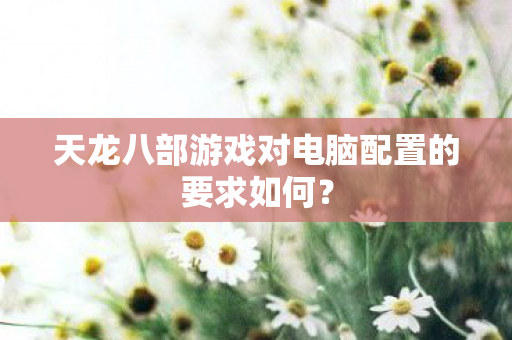 天龙八部游戏对电脑配置的要求如何图片