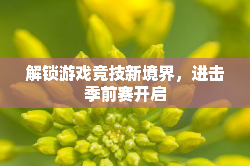 解锁游戏竞技新境界图片