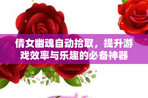 提升游戏效率与乐趣的必备神器图片