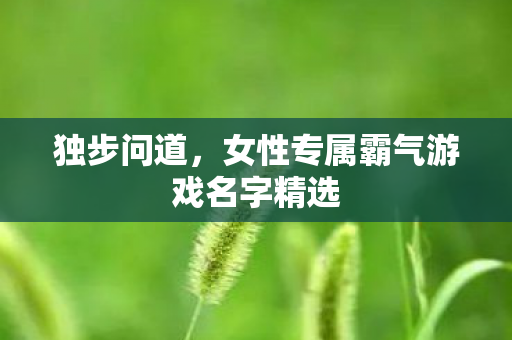 女性专属霸气游戏名字精选图片