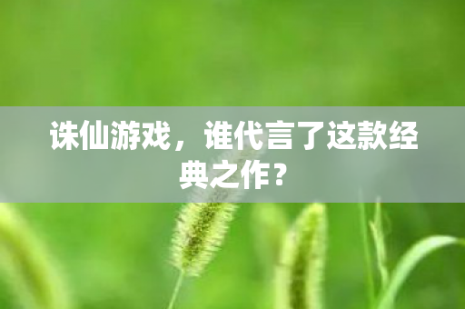 谁代言了这款经典之作图片