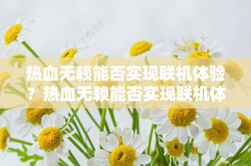 热血无赖能否实现联机体验?热血无赖能否实现联机体验? 热血无赖能否实现联机体验?热血无赖能否实现联机体验?