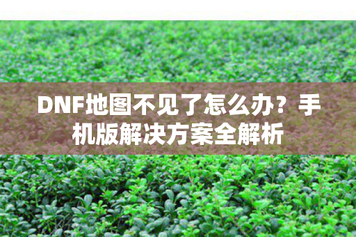 DNF地图不见了怎么办图片