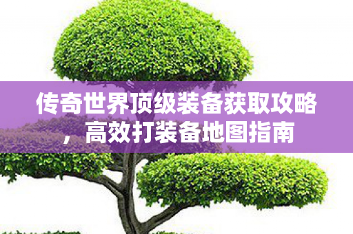 传奇世界顶级装备获取攻略图片