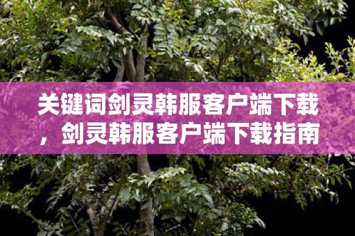 关键词剑灵韩服客户端下载图片