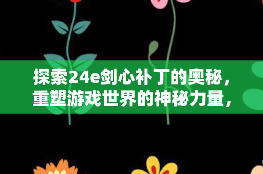 探索24e剑心补丁的奥秘图片