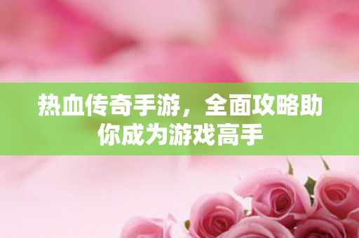 全面攻略助你成为游戏高手图片