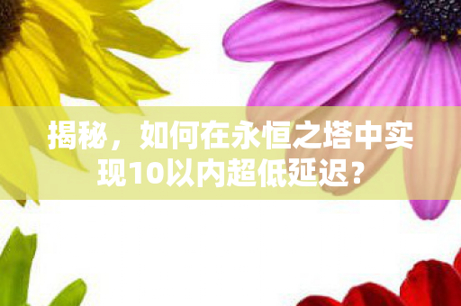 如何在永恒之塔中实现10以内超低延迟图片