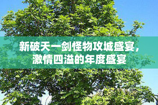 新破天一剑怪物攻城盛宴图片