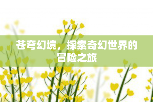 探索奇幻世界的冒险之旅图片