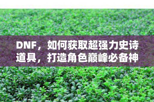 如何获取超强力史诗道具图片