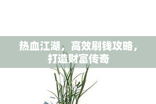 高效刷钱攻略图片