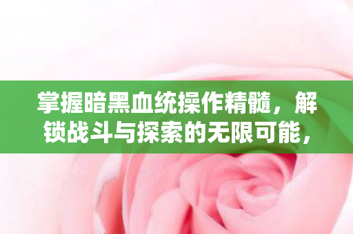 掌握暗黑血统操作精髓，解锁战斗与探索的无限可能，掌握暗黑血统操作精髓，解锁战斗与探索的无限可能