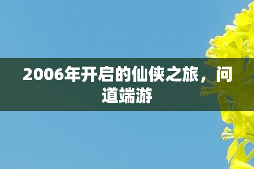 2006年开启的仙侠之旅图片